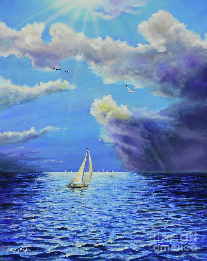 Sail Away Painting by Mary Scott