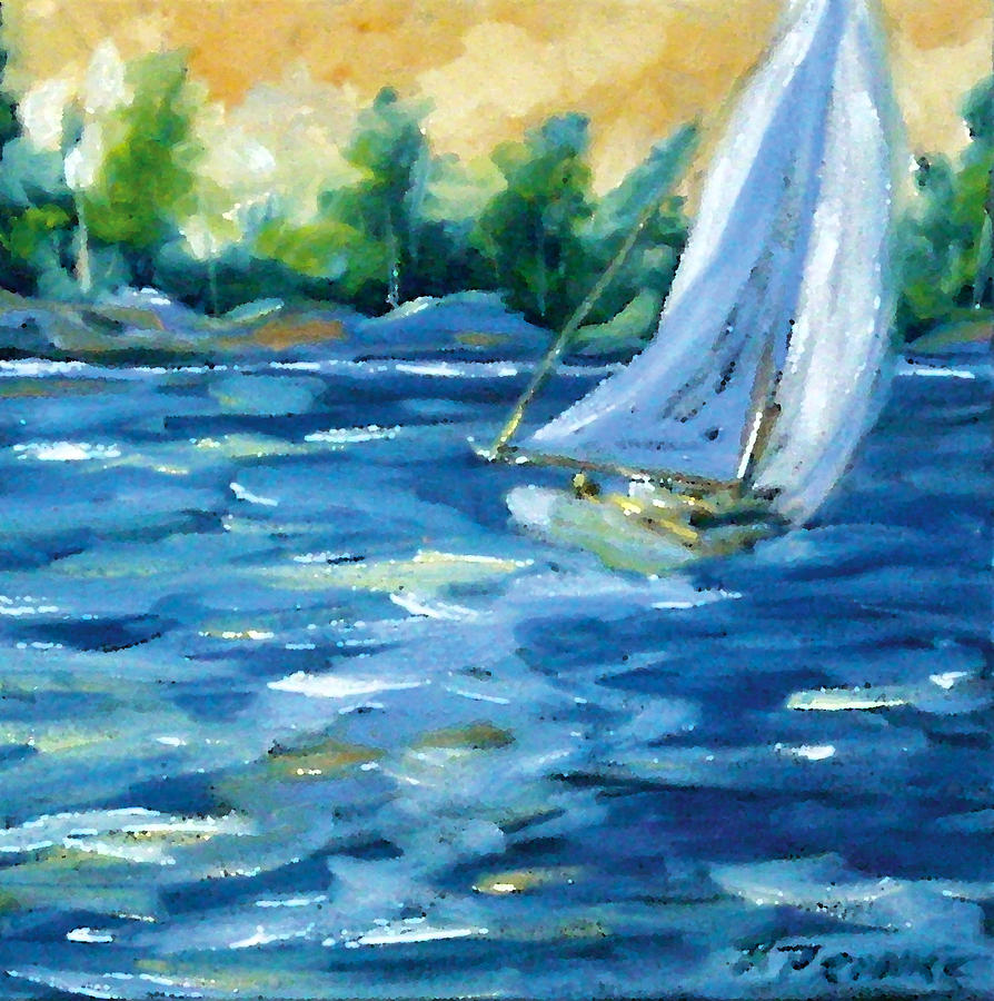 Nature Painting - Sail Away by Richard T Pranke
