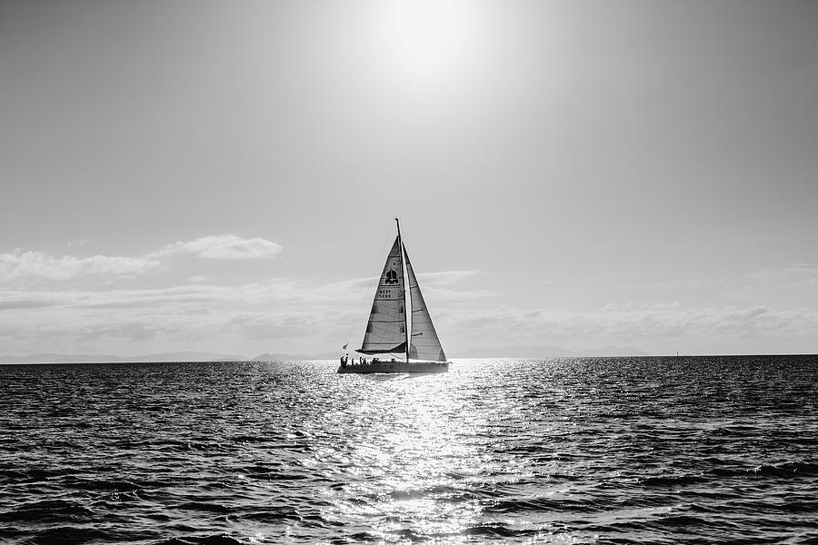 Sail boat during sunset Pyrography by Dennis Diatel - Fine Art America