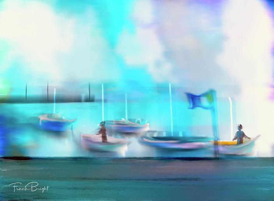 Sail Boats At Capri Digital Art by Frank Bright