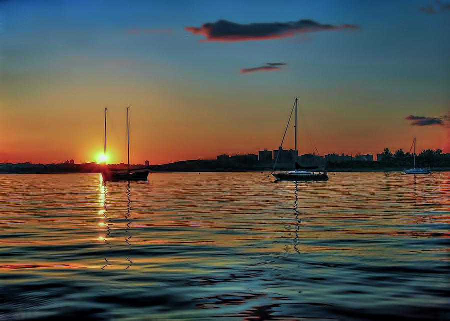 Sail down and resting at sunset Photograph by Cordia Murphy