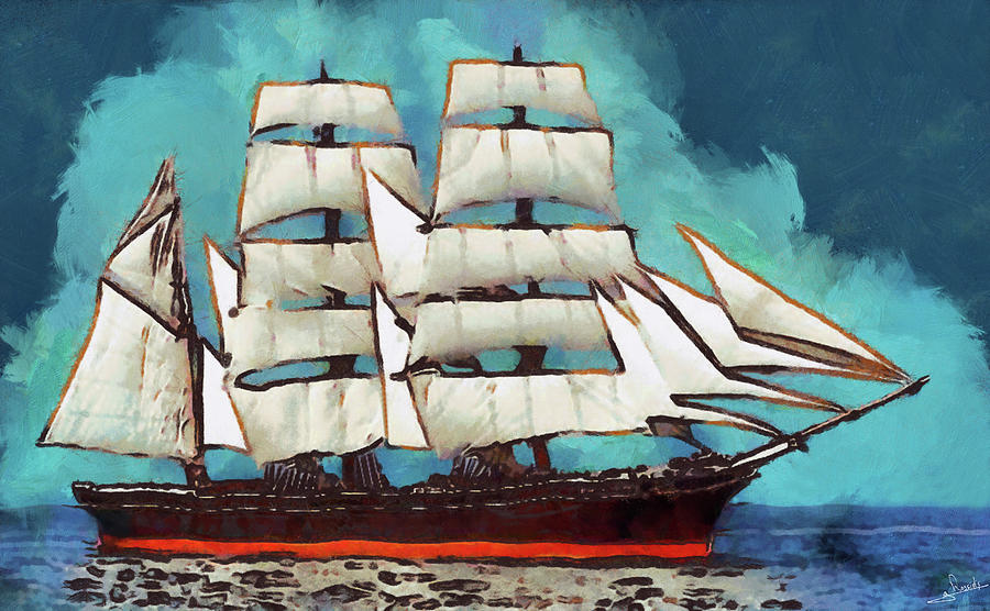 Sailboat 4 Painting by George Rossidis
