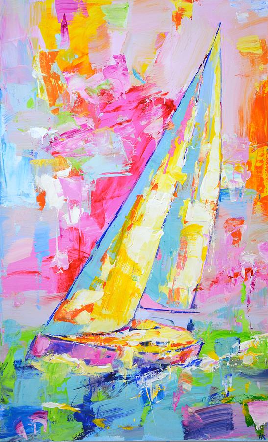 Sailboat 6. Painting by Iryna Kastsova