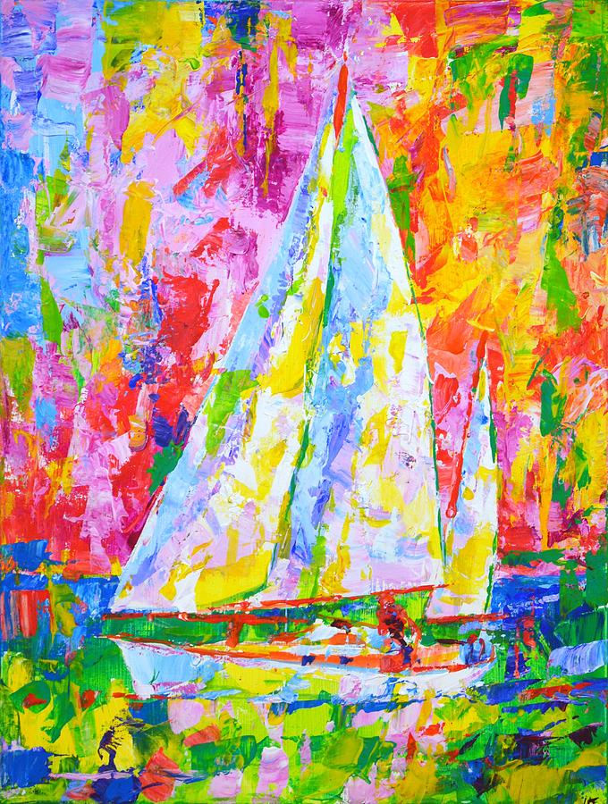 Sailboat 9. Painting by Iryna Kastsova