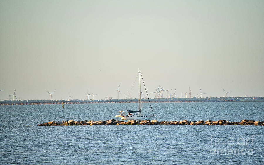 Sailboat and Windmills  Photograph by Andrea Anderegg
