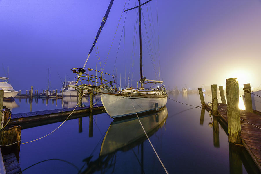 Sailboat Blues Photograph by Christopher Rice