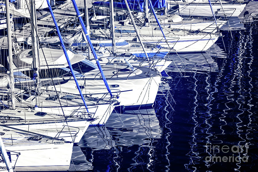 Sailboat Bow Infrared in Marseille Photograph by John Rizzuto
