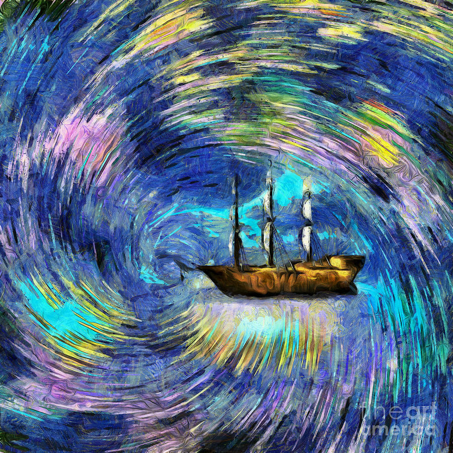 Sailboat Digital Art by Bruce Rolff