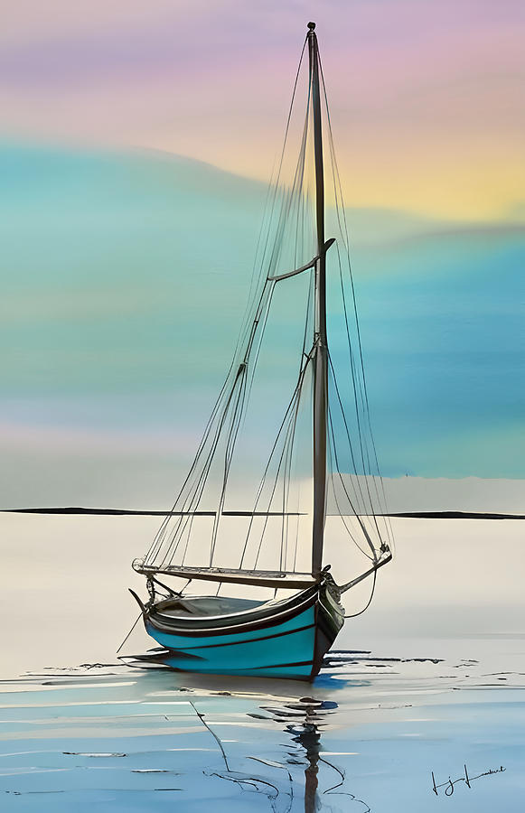 Sailboat Dreamscape Digital Art by Lisa Lambert-Shank
