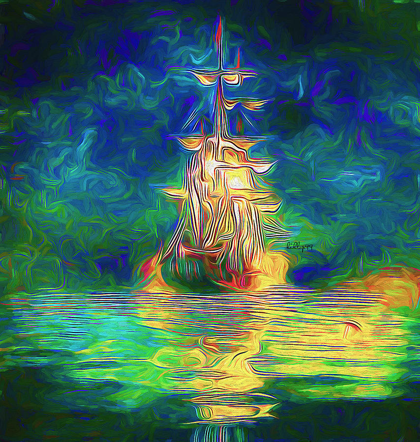 Sailboat Impressum Painting