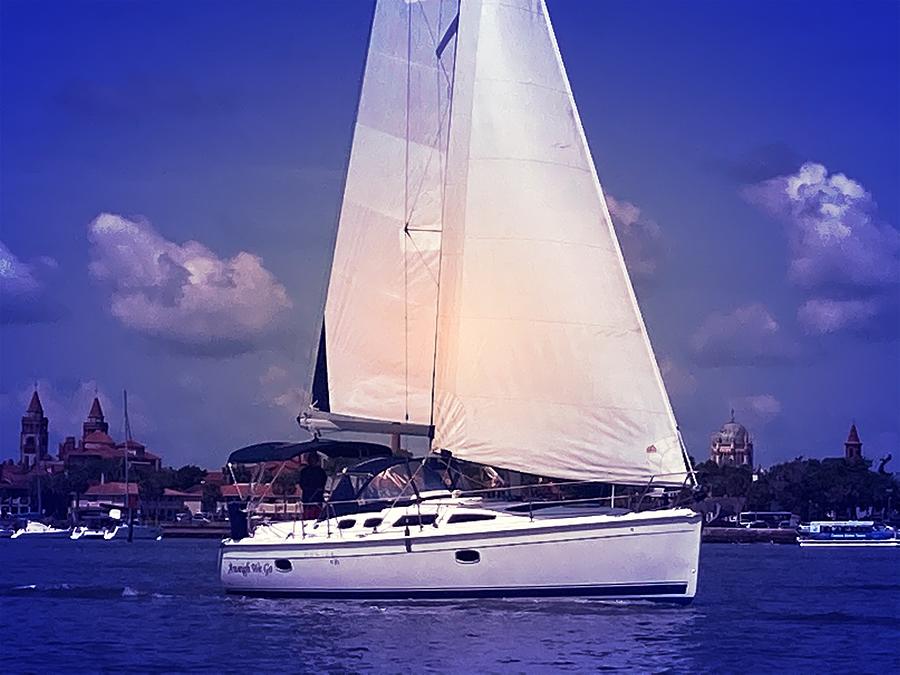 Sailboat in Saint Augustine Photograph by GoGoTravelFun - Fine Art America