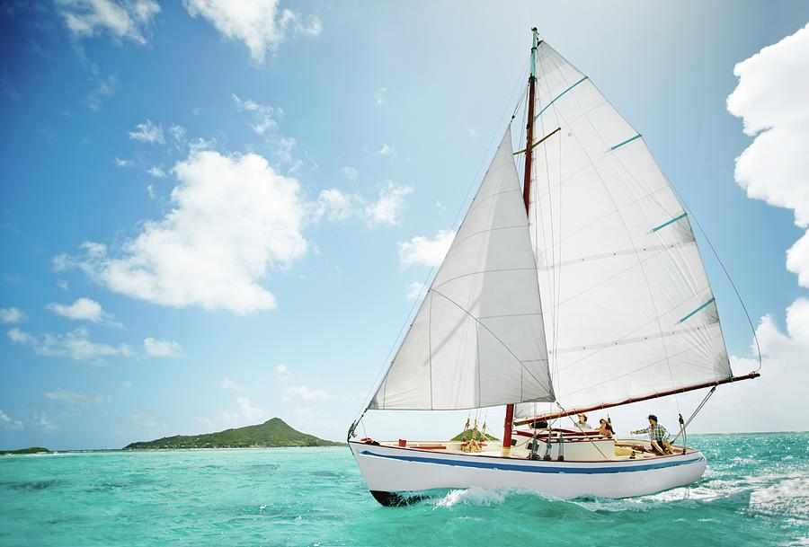 Sailboat in the Grenadines Photograph by Nick Onken