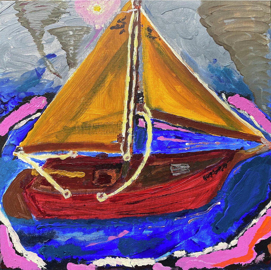 Sailboat Journey Painting by David Feder