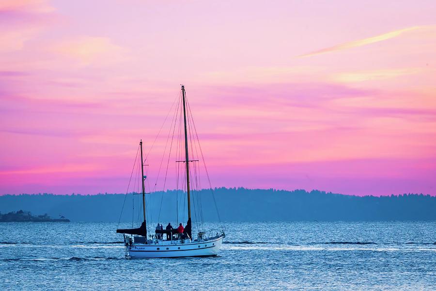 Sailboat on Puget Sound Photograph by Tim Reagan - Pixels