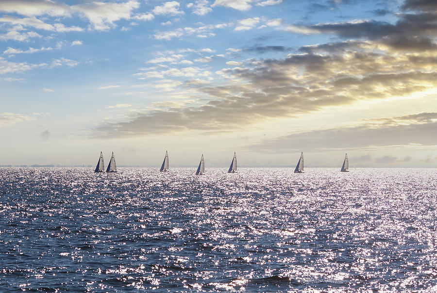 Sailboat Race Photograph by Al Hurley