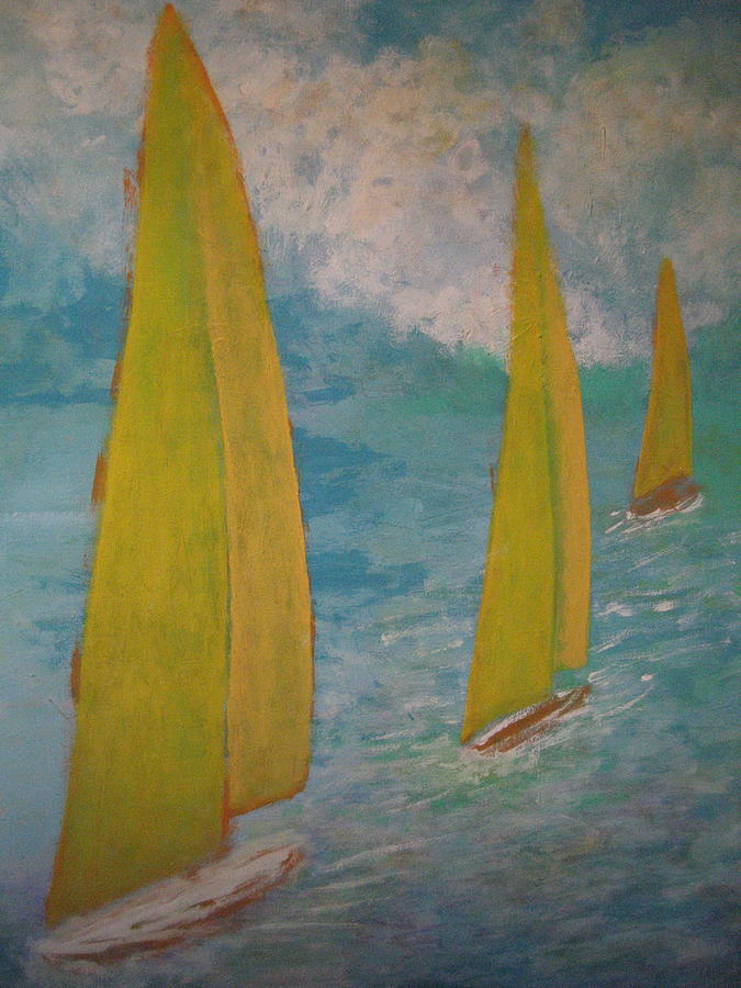 Sailboat Races Painting by John Scates