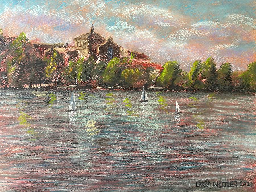 Sailboat Races Pastel by Larry Whitler