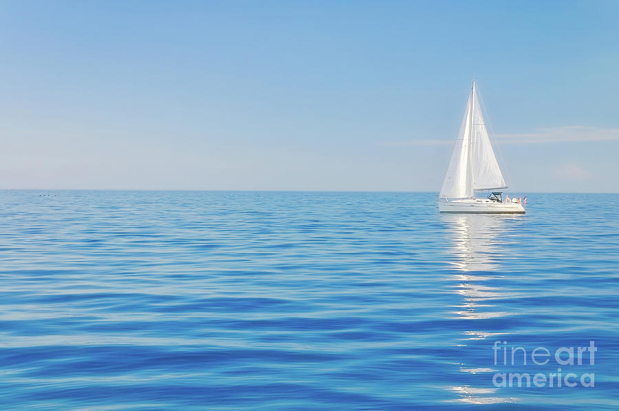 Impressionism Photograph - Sailboat sailing on Ontario Lake by H F