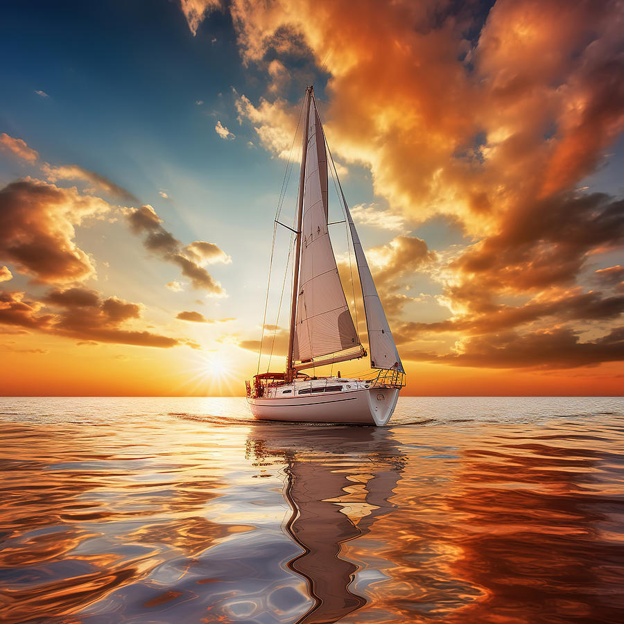 Sailboat Under the Clouds Photograph by Athena Mckinzie - Fine Art America