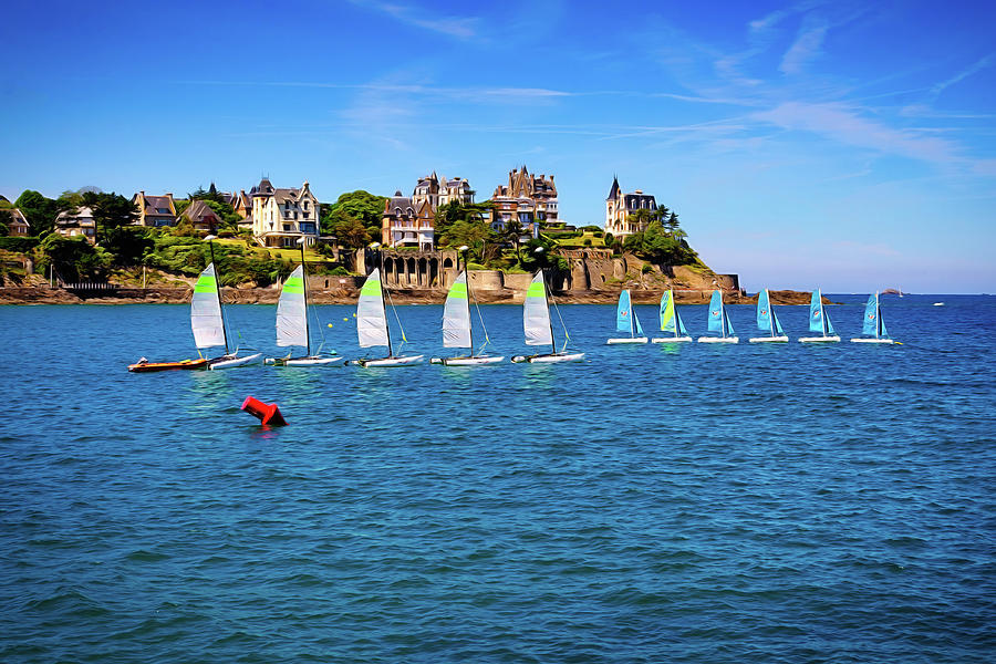 Sailboats in the bay of Dinard, Brittany - Picturesque Edition  Photograph by Jordi Carrio Jamila