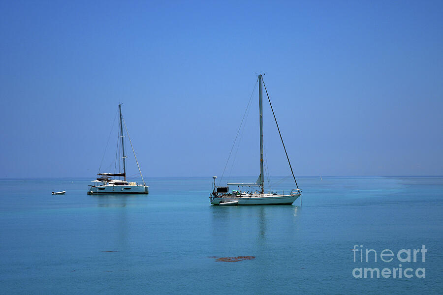 Sailboats In The Dry Tortugas Photograph by Brenda Harle - Fine Art America