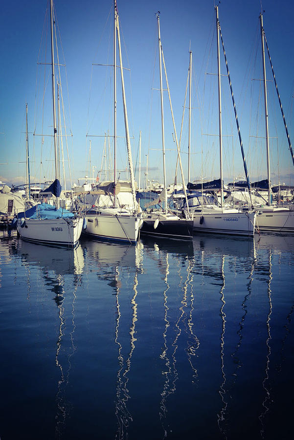 Sailboats on a Sunday Afternoon Photograph by Andrea Whitaker