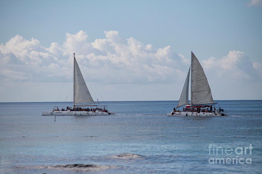 Sailboats On Bayahibe Sea Photograph By Filippo Carlot - Fine Art America