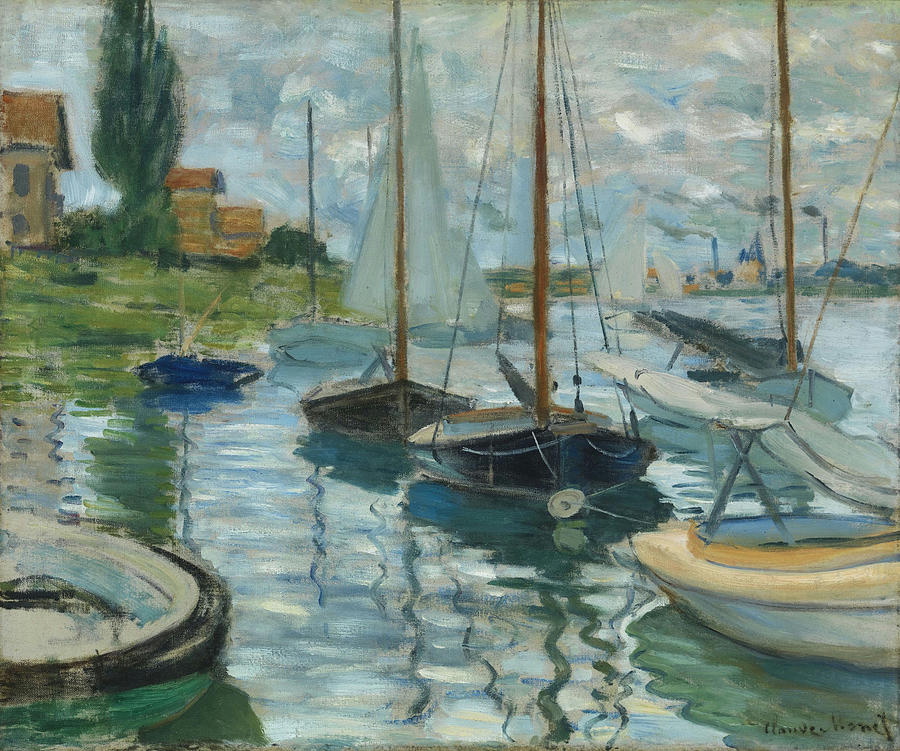 sailboats on the seine at petit