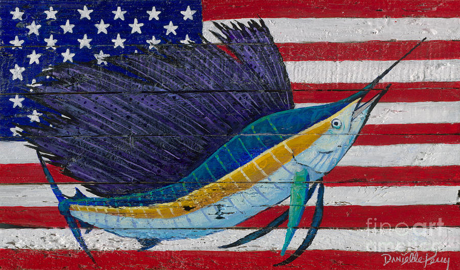 Sailfish Americana Painting by Danielle Perry