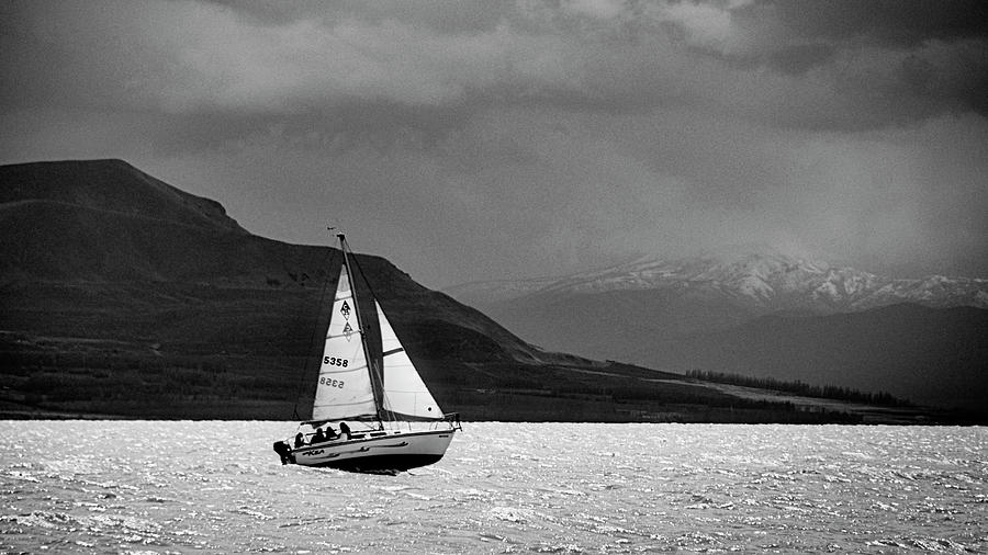 Sail Boat Photograph - Sailing Against the Wind by Zayne Diamond Photographic Sail Boat Photograph - Sailing Against the Wind by Zayne Diamond Photographic