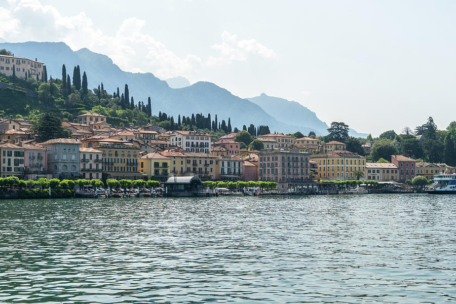 Sailing Photograph - Sailing Around Famous Bellagio on Lake Como Italy - Fantabulous Waterfront Hotels and Villas by Georgia Mizuleva