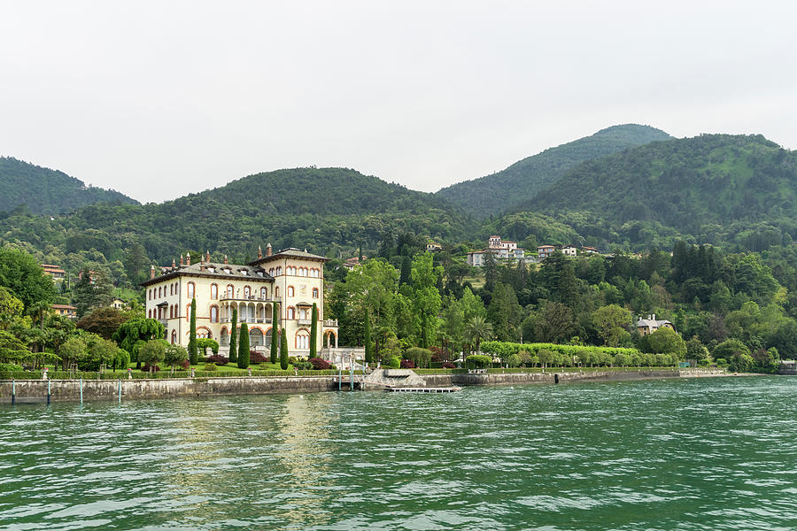 Sailing Around Famous Bellagio on Lake Como Italy - Opulent Villas and Gardens Photograph by Georgia Mizuleva