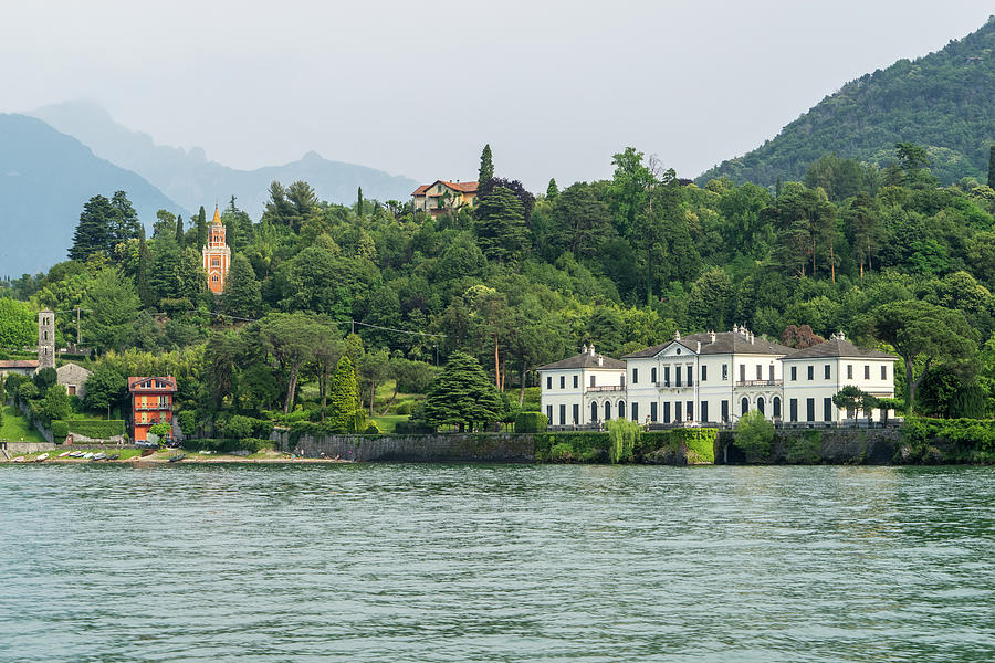 Sailing Around Famous Bellagio on Lake Como Italy - Splendiferous Villas and Towers Photograph by Georgia Mizuleva