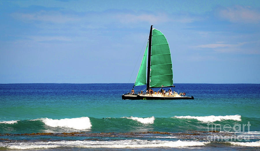 Boat Photograph - Sailing Around Oahu by D Davila