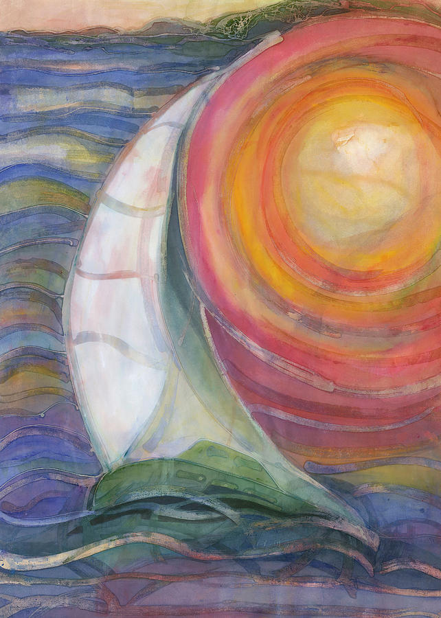 Sailing at Midday Painting by Anne Hanley