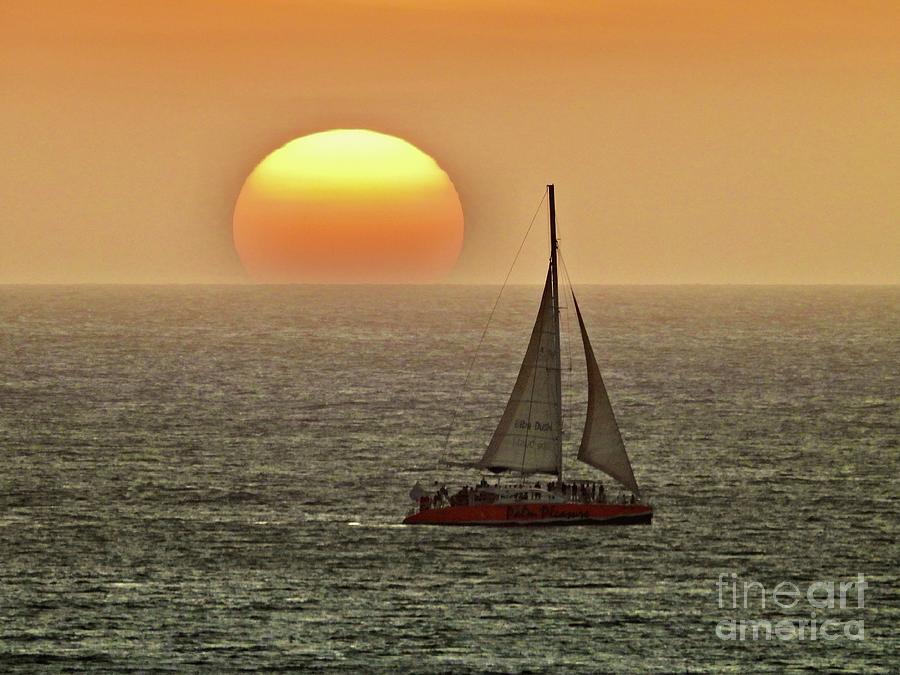 Sailing at Sunset Photograph by Csilla Florida