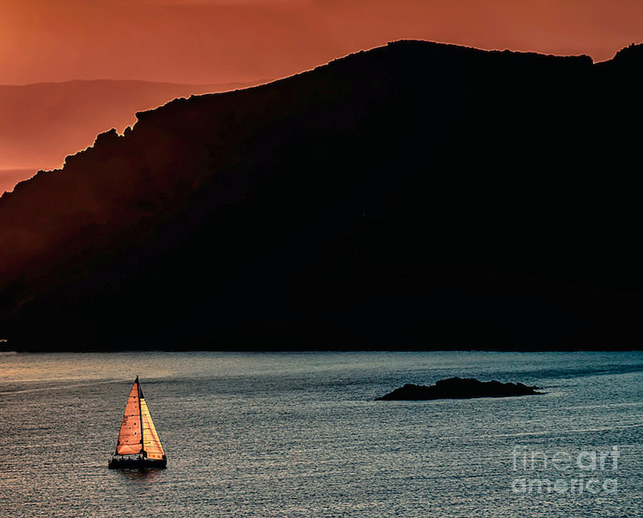 Sailing At Sunset Photograph by Eleni Synodinou