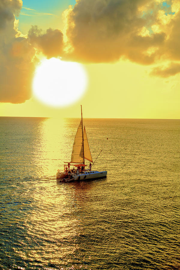 Sailing at Sunset  Photograph by Randy Bradley