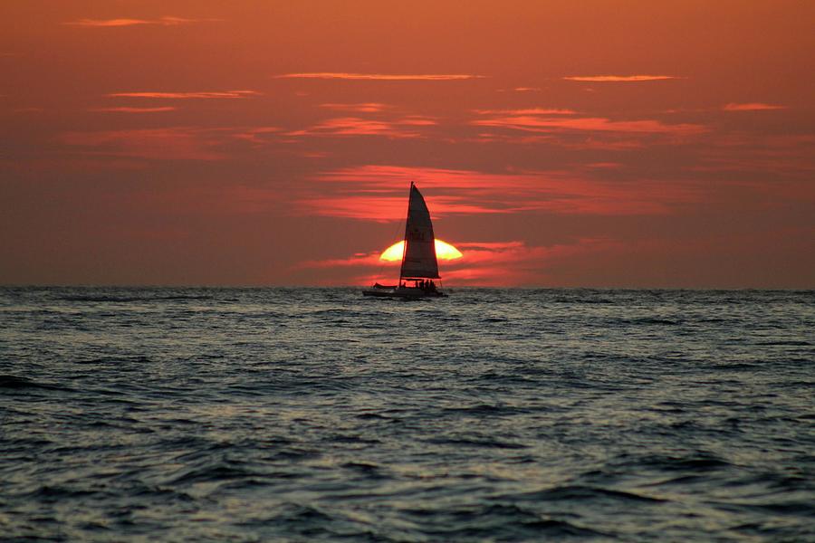 Sailing at Sunset Photograph by Robert Banach