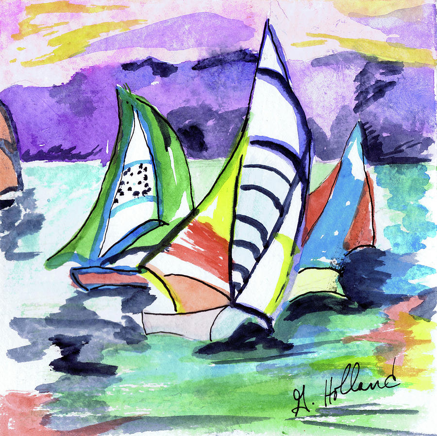 Sailing Away Painting by Genevieve Holland