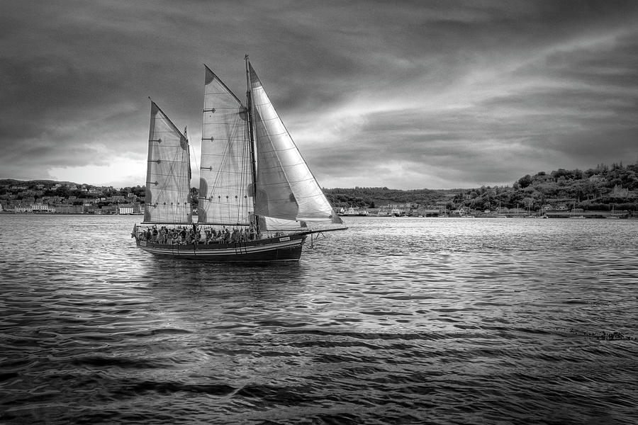 Sailing Black and White Photograph by Debra and Dave Vanderlaan