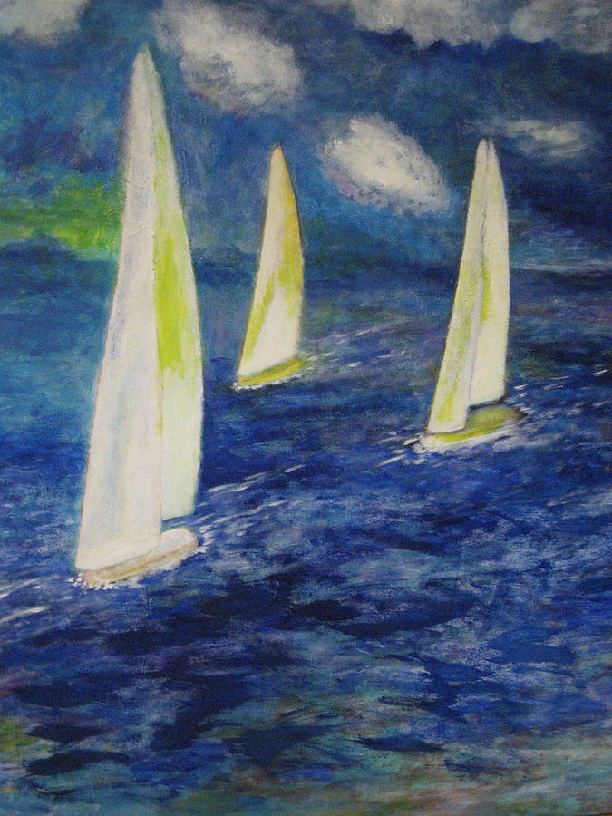Sailing Block Island Painting by John Scates