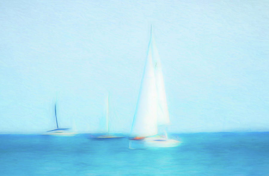 Sailing Blues Digital Art by Kevin Lane