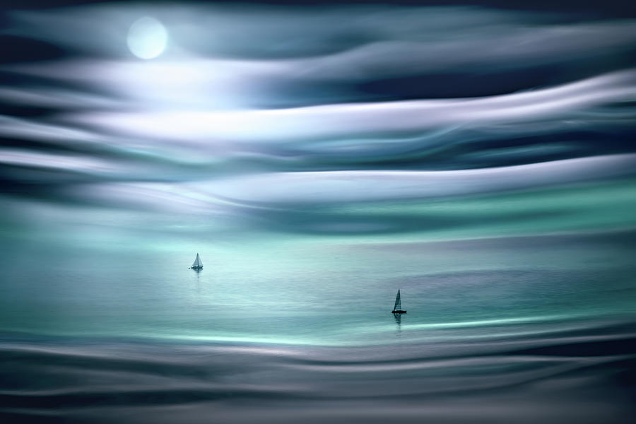 Sailing by Moonlight Photograph by Ursula Abresch