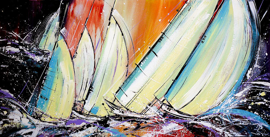 yacht racing art