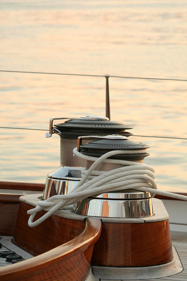 Sailing equipment on the boat deck Photograph by Vuk8691