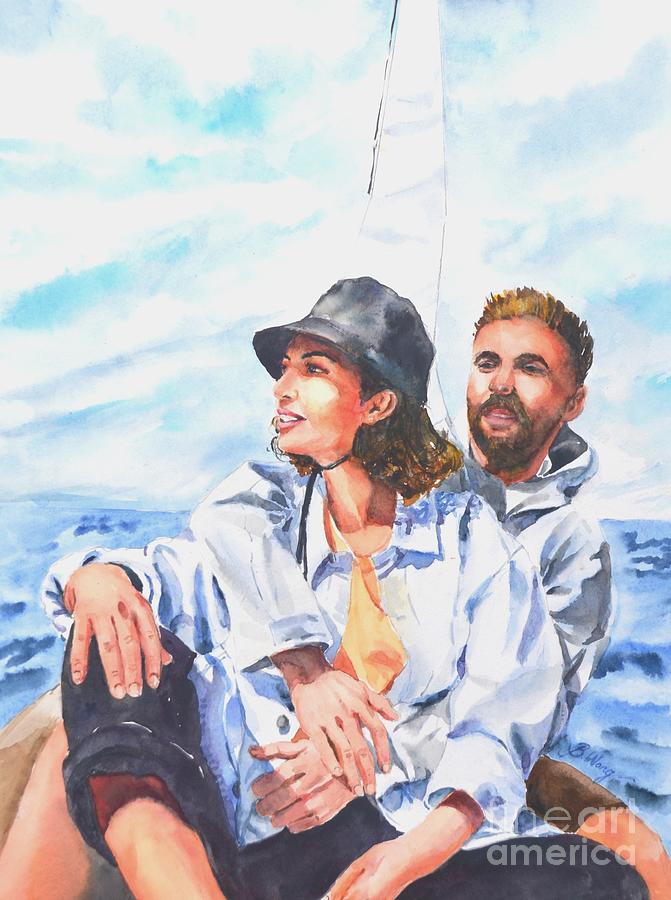 Sailing fun Painting by Betty M M Wong