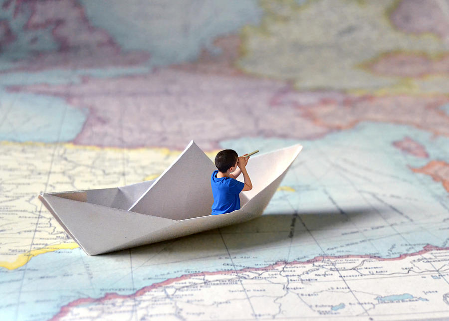 Sailing in a paper ship Photograph by Natalia Crespo