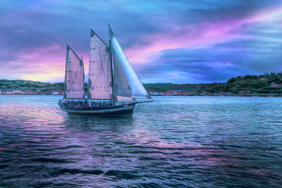 Sailing in Night Blues Photograph by Debra and Dave Vanderlaan