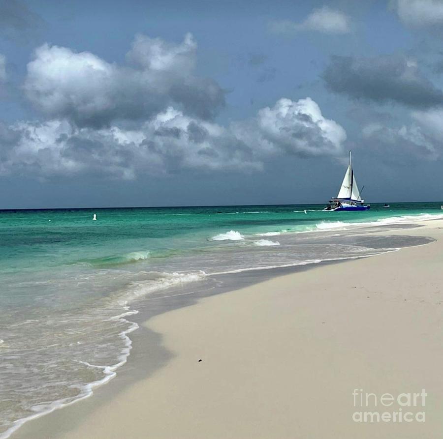 Sailing in the Bluegreen Water Photograph by Christy Gendalia